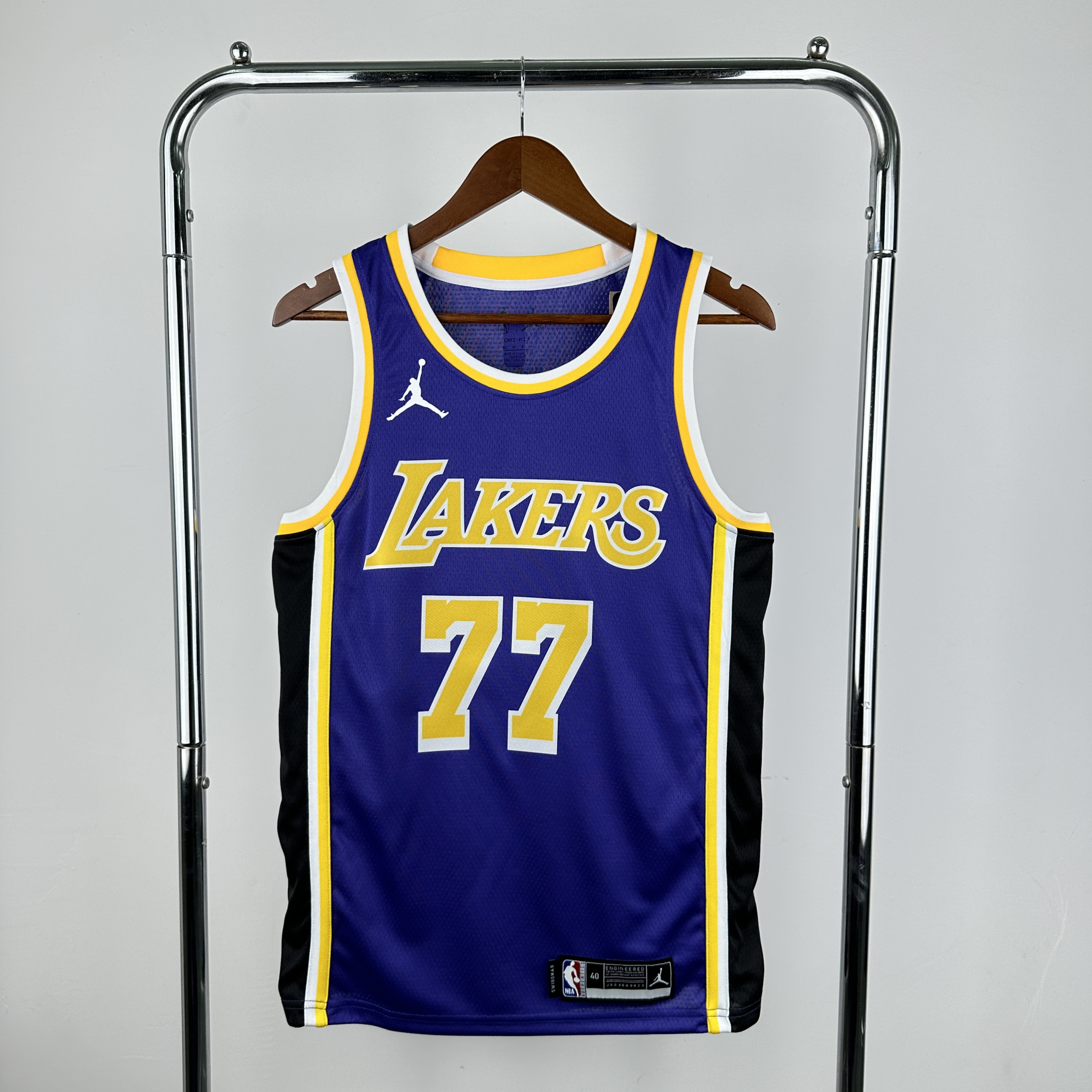 Men Los Angeles Lakers #77 Doncic Purple Season Jordon 2025 NBA Jersey style 1